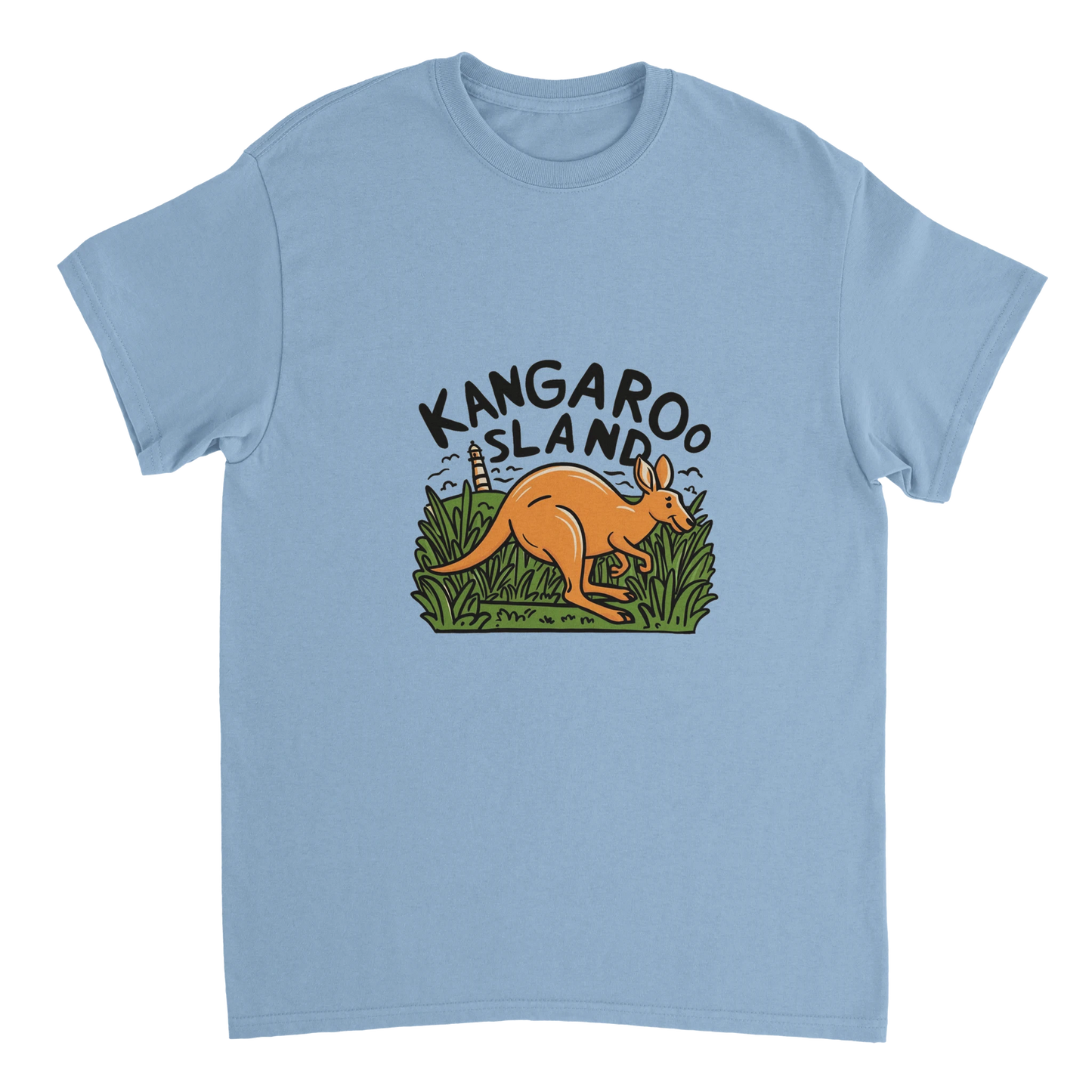 light blue Kangaroo Island Australia Unisex Travel T-Shirt perfect for travelers and gift seekers