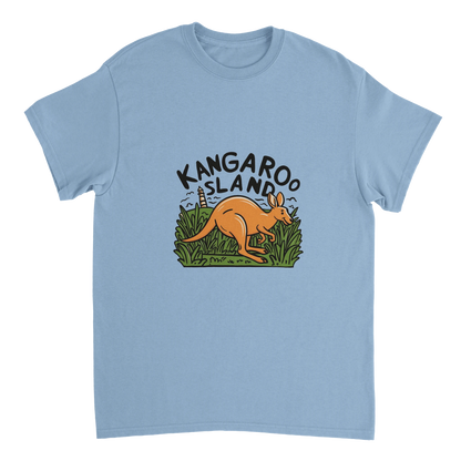 light blue Kangaroo Island Australia Unisex Travel T-Shirt perfect for travelers and gift seekers