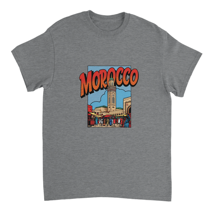sport grey Morocco Unisex Travel T-Shirt perfect for travelers and gift seekers