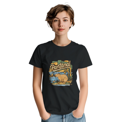 Pantanal Brazil Unisex Travel T-Shirt featuring a person perfect for travelers and gift seekers