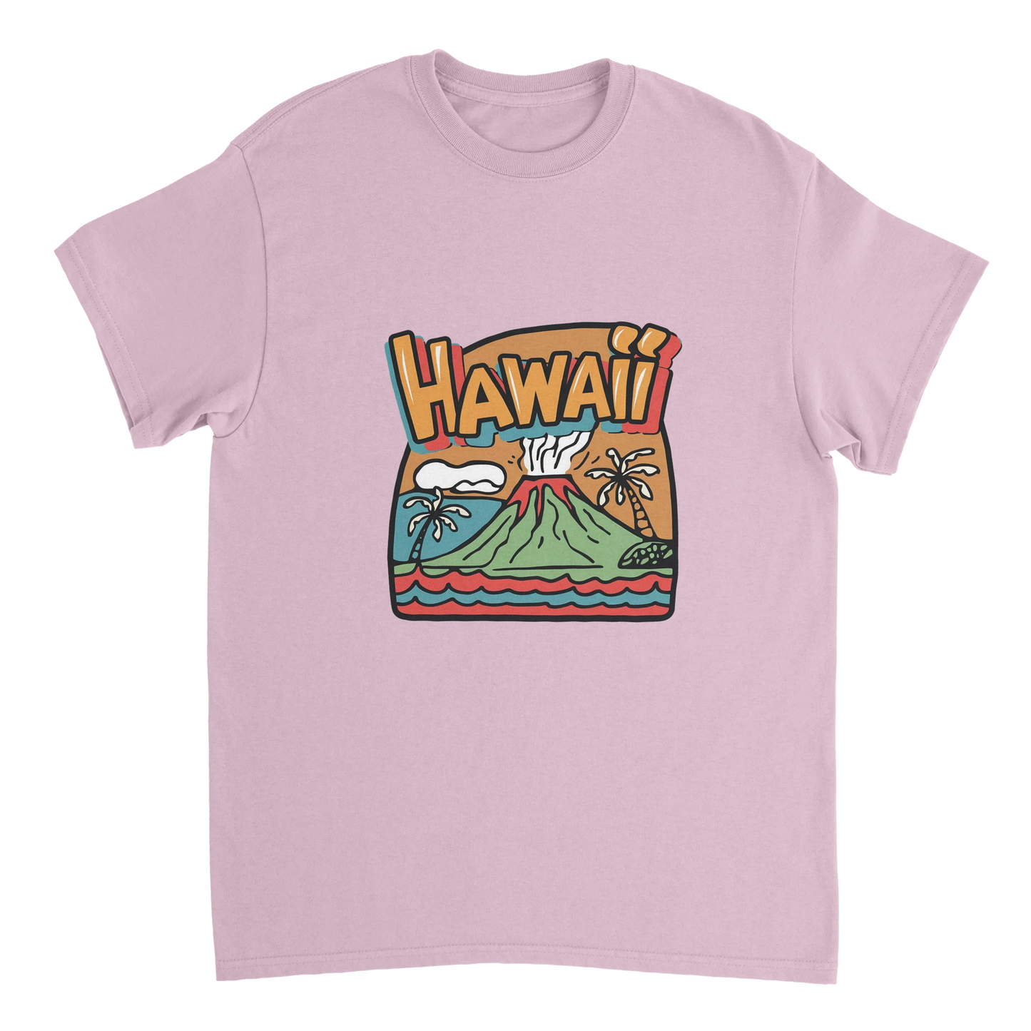 light pink Hawaii Unisex Travel T-Shirt perfect for travelers and gift seekers