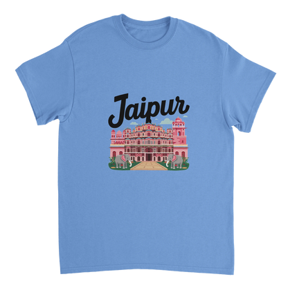 carolina blue Jaipur India Unisex Travel T-Shirt perfect for travelers and gift seekers