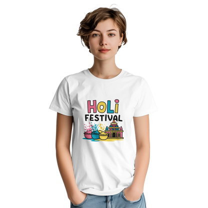 Holi Festival Mathura India Unisex Travel T-Shirt perfect for travelers and gift seekers