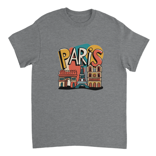 sport grey Paris France Unisex Travel T-Shirt perfect for travelers and gift seekers