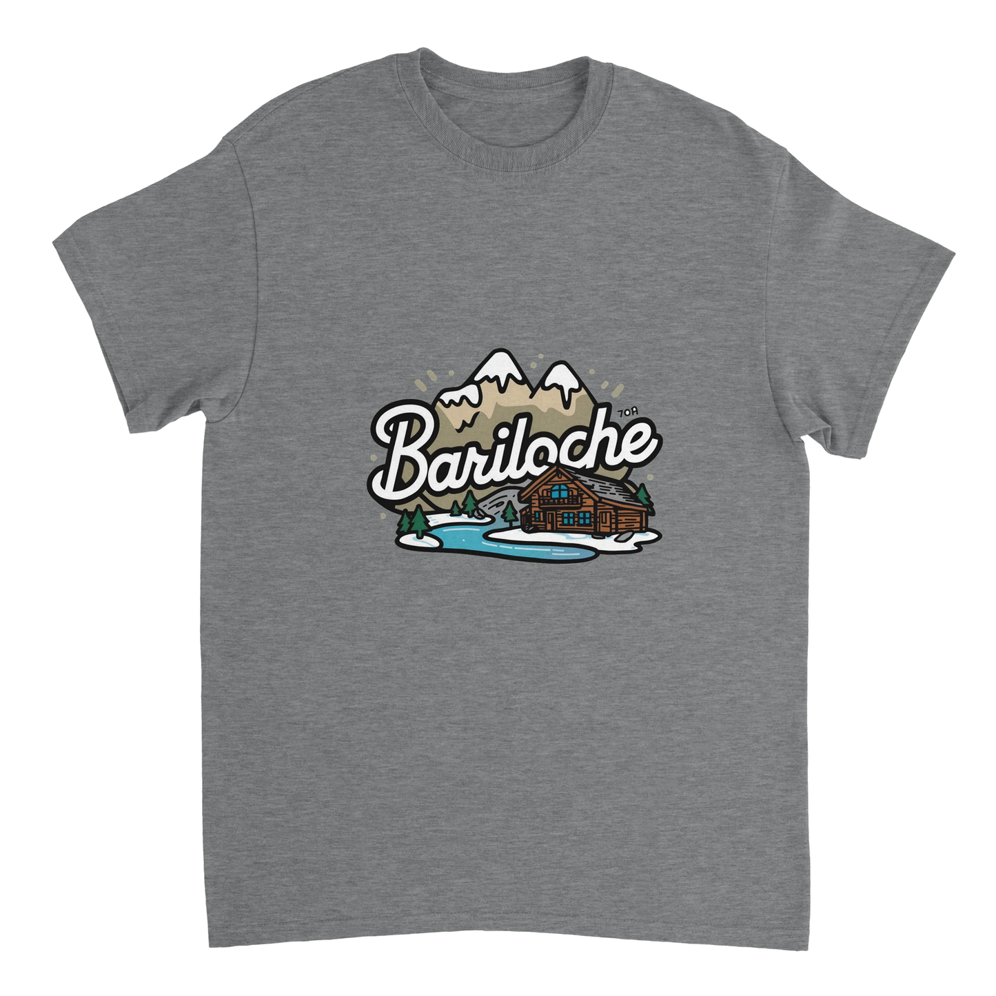 sport grey Bariloche Argentina Unisex Travel T-Shirt perfect for travelers and gift seekers