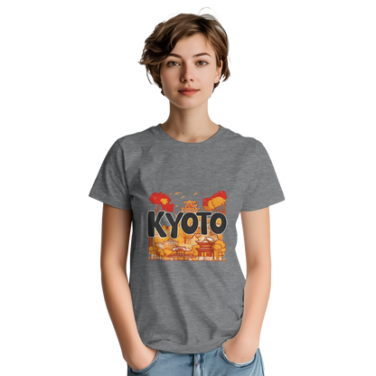 Kyoto Japan Unisex Travel T-Shirt featuring a person perfect for travelers and gift seekers