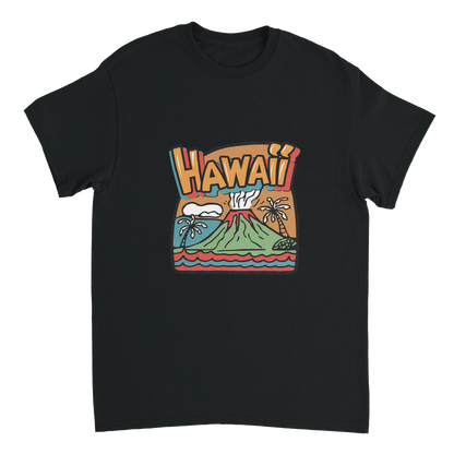 black Hawaii Unisex Travel T-Shirt perfect for travelers and gift seekers