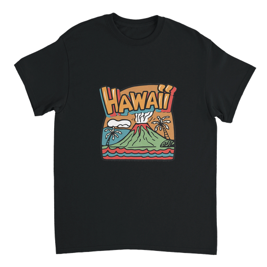 black Hawaii Unisex Travel T-Shirt perfect for travelers and gift seekers