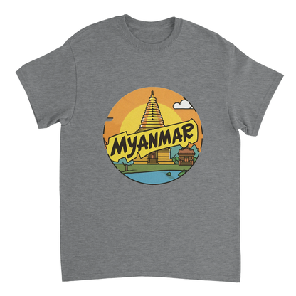 sport grey Myanmar Unisex Travel T-Shirt perfect for travelers and gift seekers