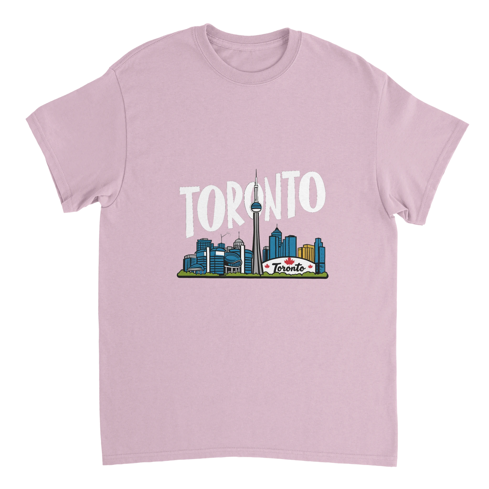 light pink Toronto Canada Unisex Travel T-Shirt perfect for travelers and gift seekers