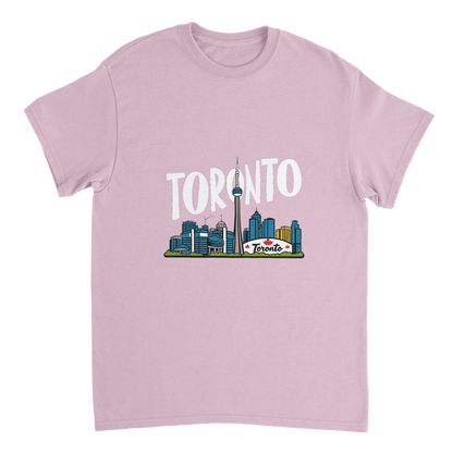 light pink Toronto Canada Unisex Travel T-Shirt perfect for travelers and gift seekers