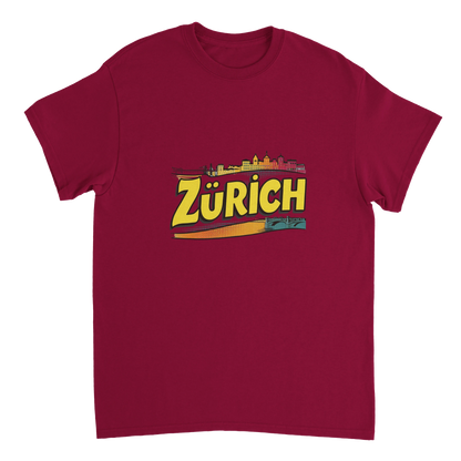 cardinal red Zurich Switzerland Unisex Travel T-Shirt perfect for travelers and gift seekers