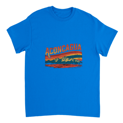 royal blue Aconcagua Argentina Unisex Travel T-Shirt perfect for travelers and gift seekers