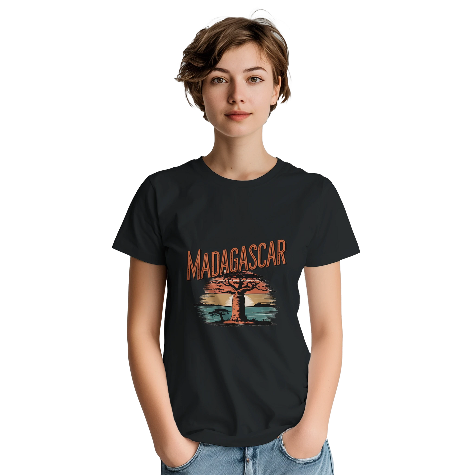 Madagascar Unisex Travel T-Shirt featuring a person perfect for travelers and gift seekers