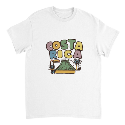 white Costa Rica Unisex Travel T-Shirt perfect for travelers and gift seekers