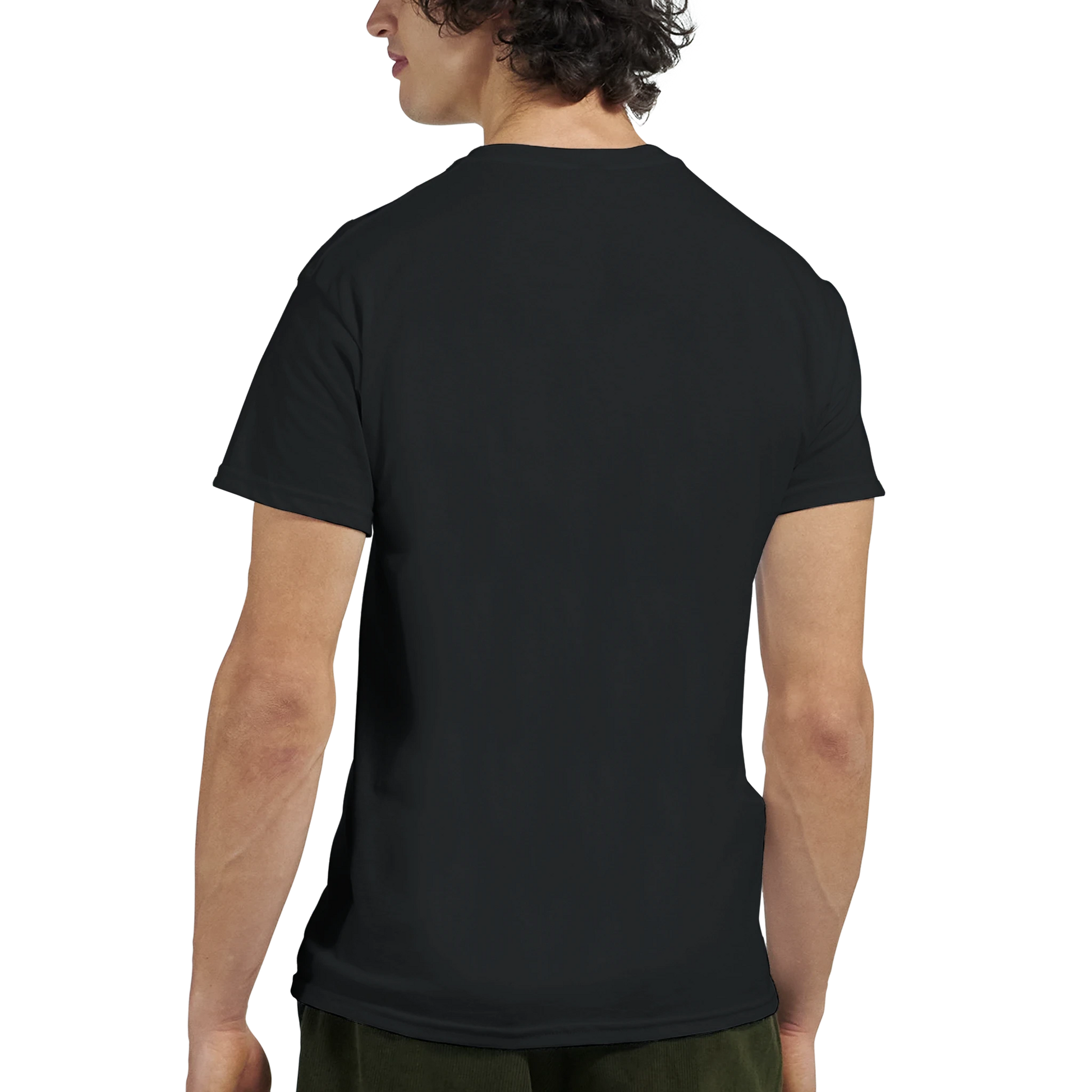 Myanmar Unisex Travel T-Shirt featuring a man from the back perfect for travelers and gift seekers