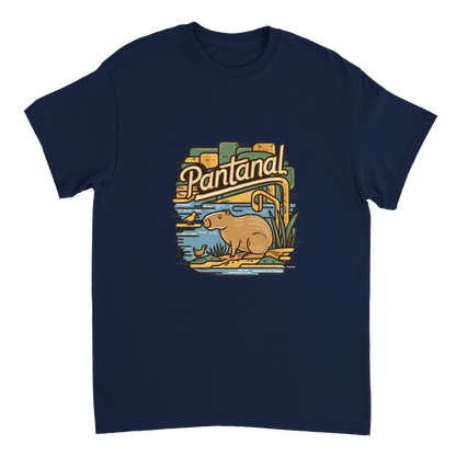 navy Pantanal Brazil Unisex Travel T-Shirt perfect for travelers and gift seekers