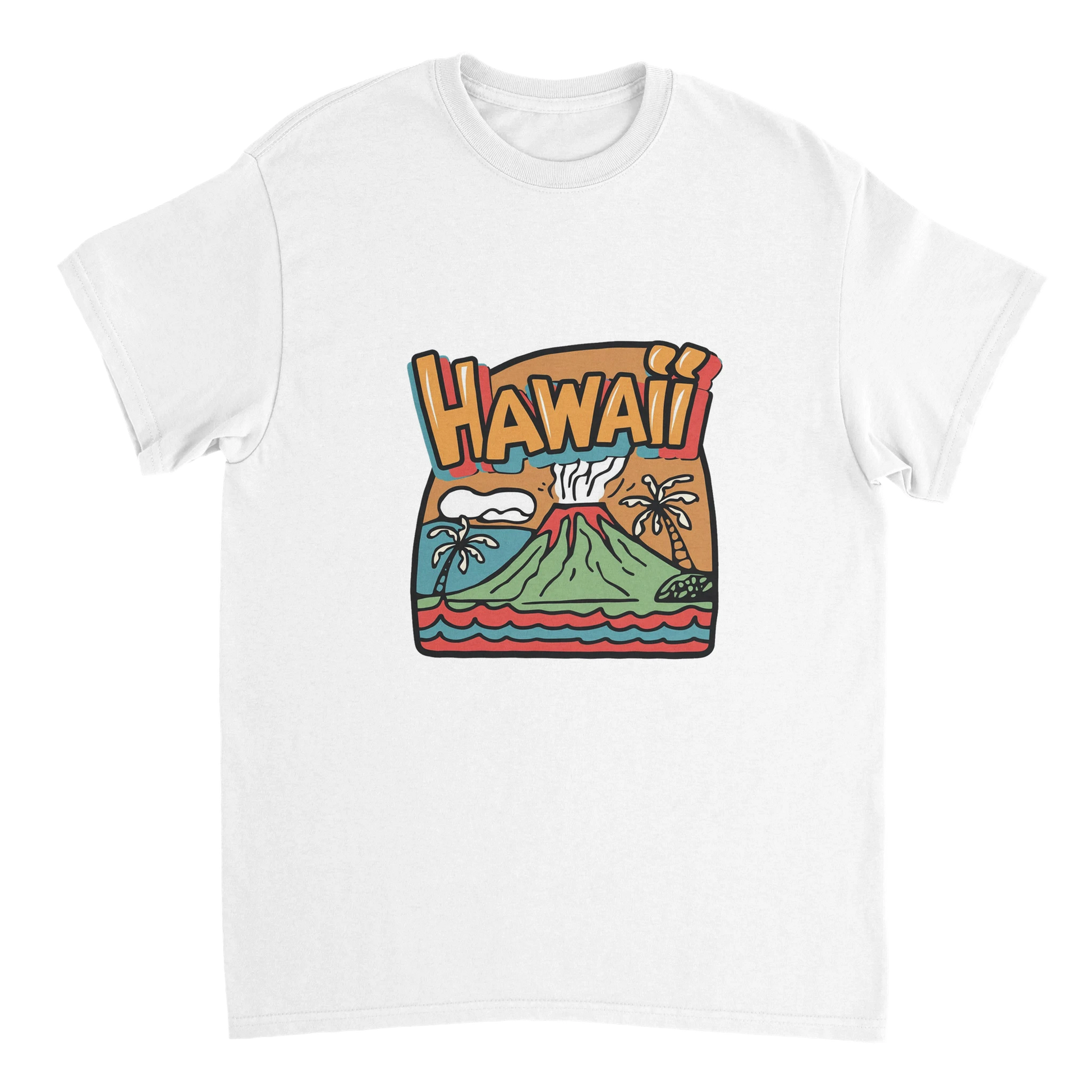 white Hawaii Unisex Travel T-Shirt perfect for travelers and gift seekers