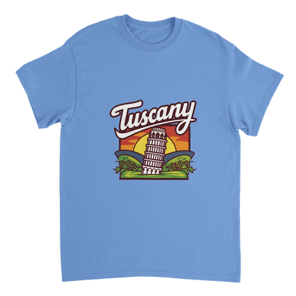 carolina blue Tuscany Italy Unisex Travel T-Shirt perfect for travelers and gift seekers