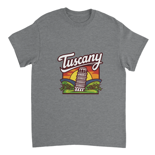 sport grey Tuscany Italy Unisex Travel T-Shirt perfect for travelers and gift seekers