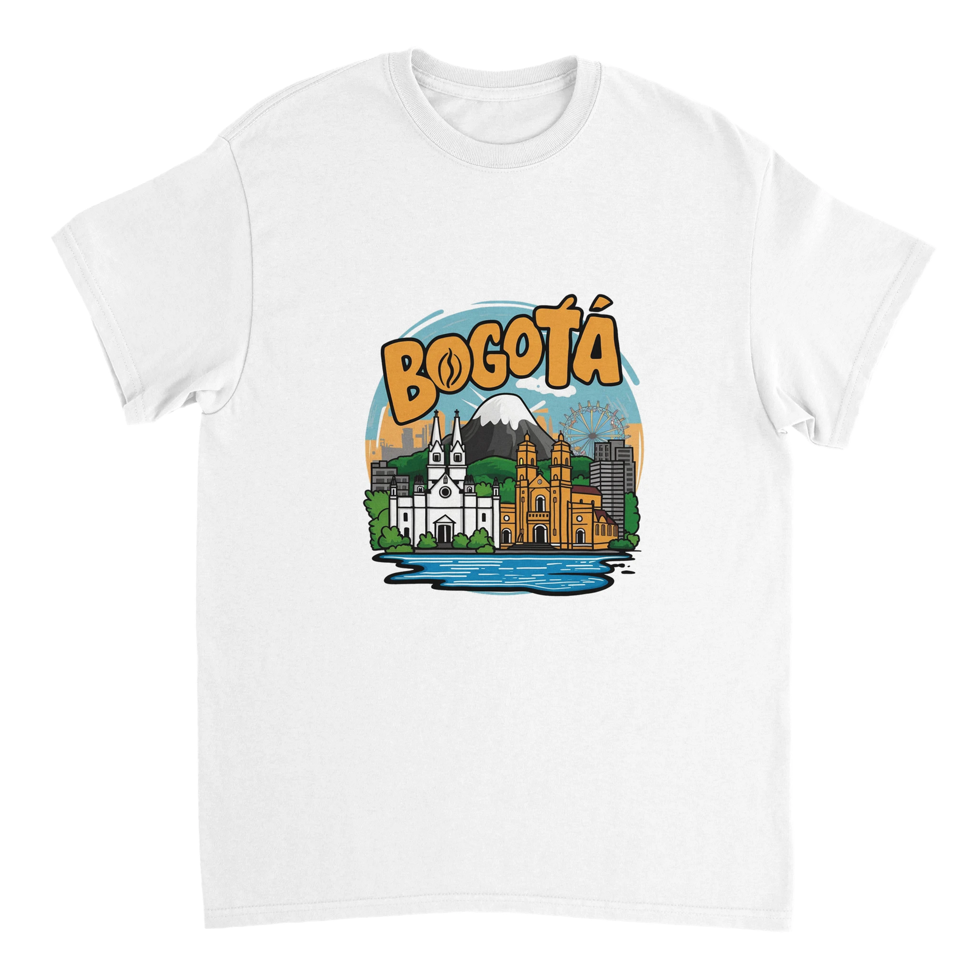 white Bogotá Colombia Unisex Travel T-Shirt perfect for travelers and gift seekers