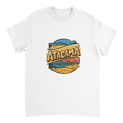 white Atacama Chile Unisex Travel T-Shirt perfect for travelers and gift seekers