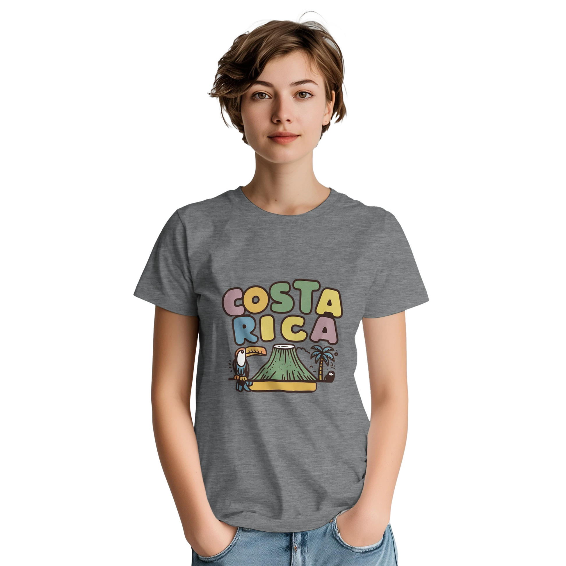 Costa Rica Unisex Travel T-Shirt featuring a person perfect for travelers and gift seekers