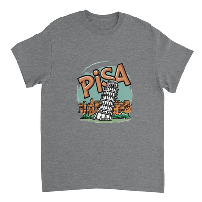 sport grey Pisa Italy Unisex Travel T-Shirt perfect for travelers and gift seekers