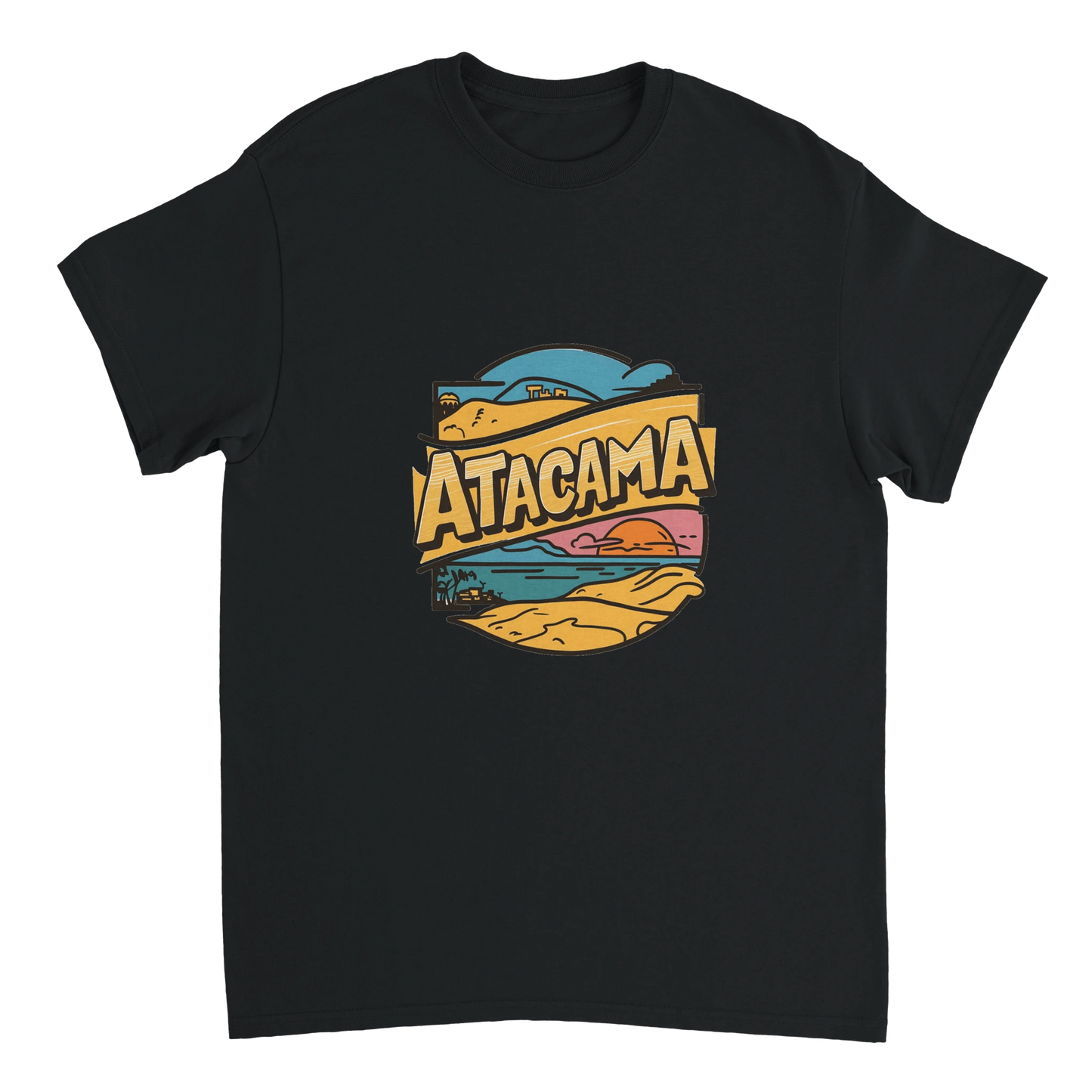 black Atacama Chile Unisex Travel T-Shirt perfect for travelers and gift seekers