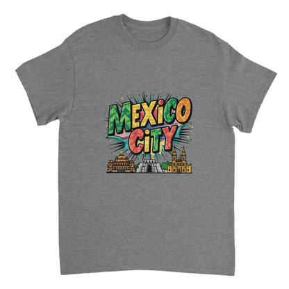 sport grey Mexico City Unisex Travel T-Shirt perfect for travelers and gift seekers