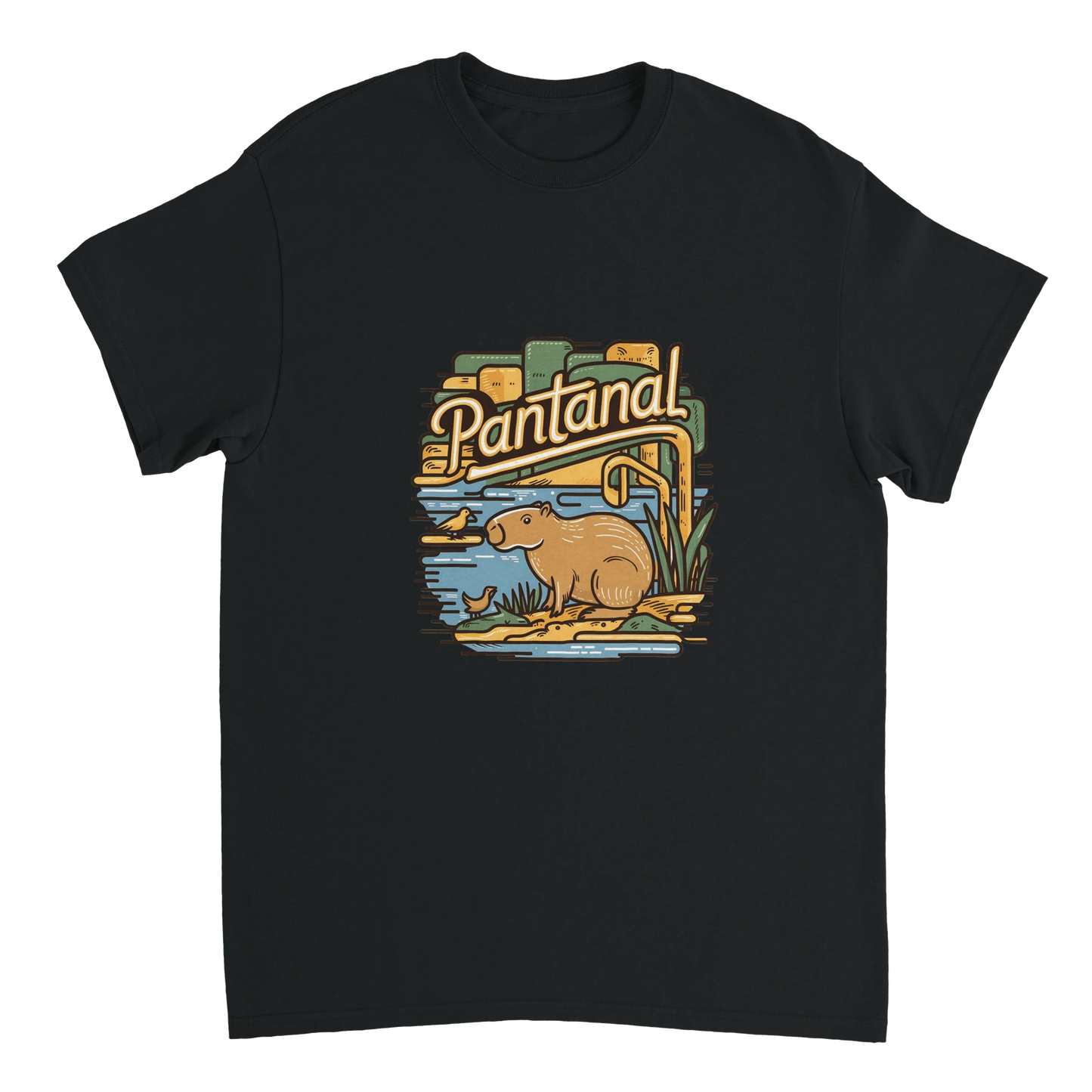 black Pantanal Brazil Unisex Travel T-Shirt perfect for travelers and gift seekers