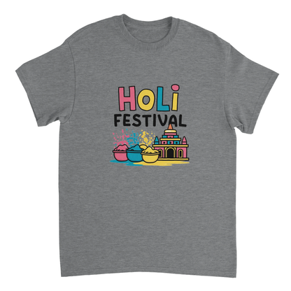 sport grey Holi Festival Mathura India Unisex Travel T-Shirt perfect for travelers and gift seekers