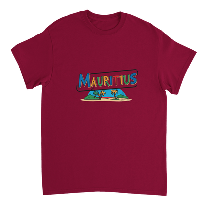 cardinal red Mauritius Unisex Travel T-Shirt perfect for travelers and gift seekers