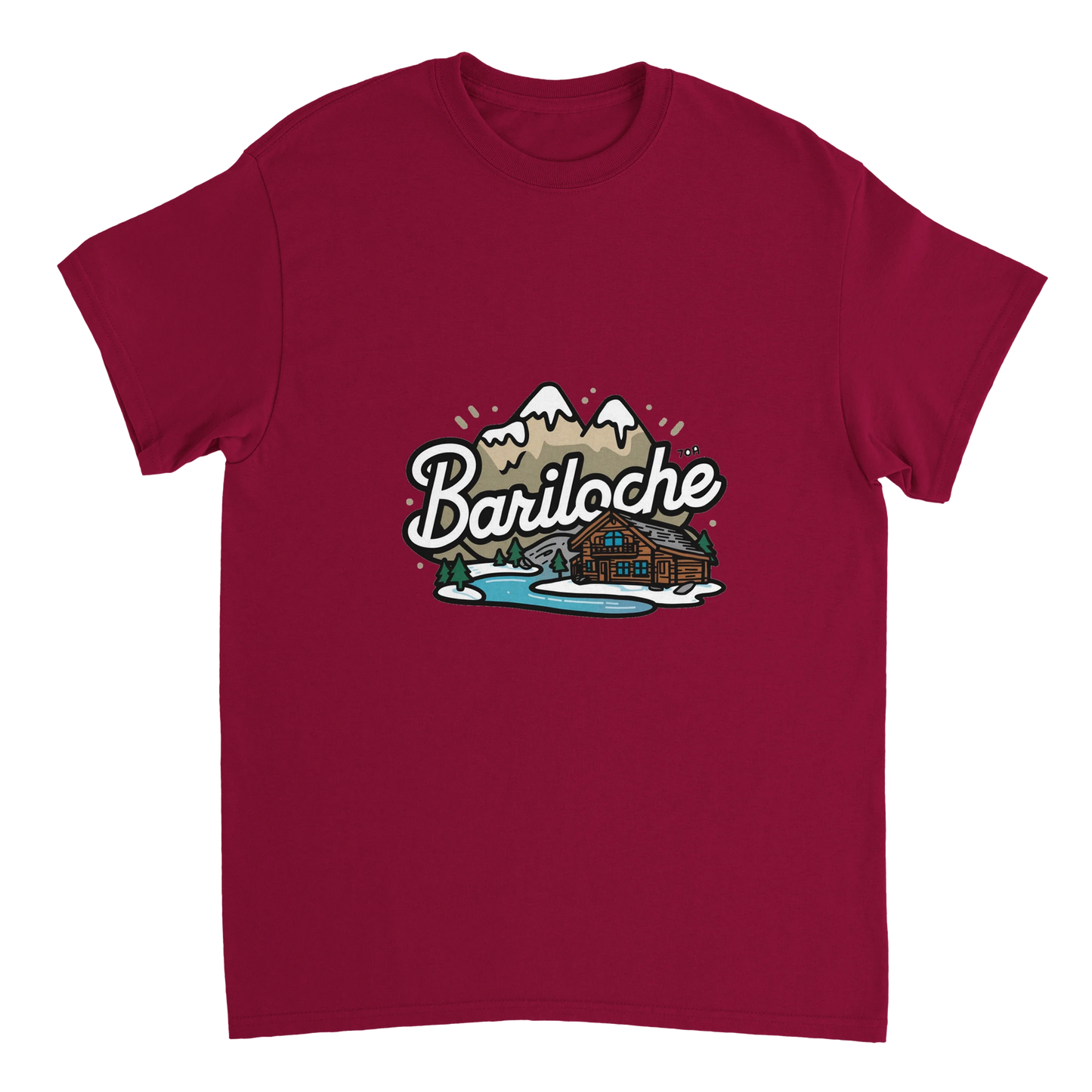 cardinal red Bariloche Argentina Unisex Travel T-Shirt perfect for travelers and gift seekers