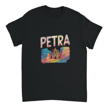 black Petra Jordan Unisex Travel T-Shirt perfect for travelers and gift seekers