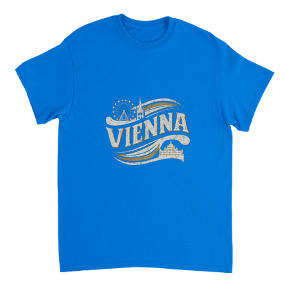 royal blue Vienna Austria Unisex Travel T-Shirt perfect for travelers and gift seekers