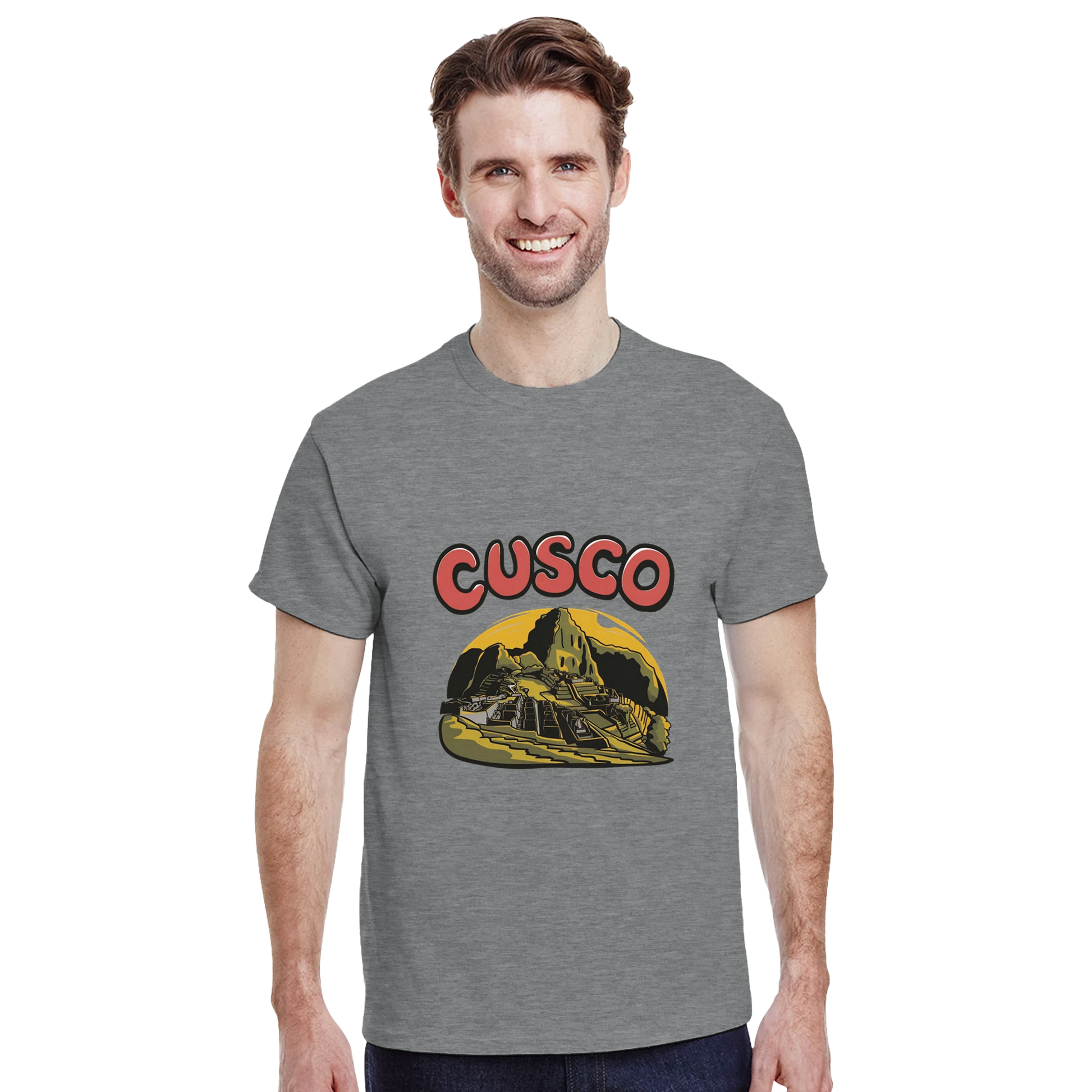 Cusco Peru Unisex Travel T-Shirt featuring a man perfect for travelers and gift seekers
