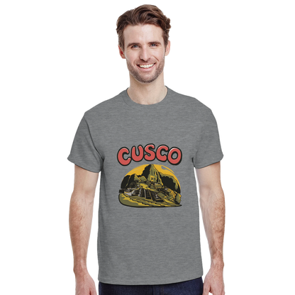 Cusco Peru Unisex Travel T-Shirt featuring a man perfect for travelers and gift seekers