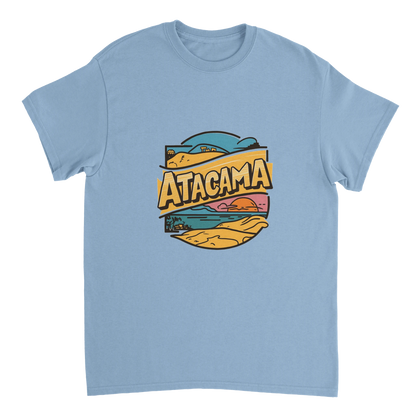 light blue Atacama Chile Unisex Travel T-Shirt perfect for travelers and gift seekers