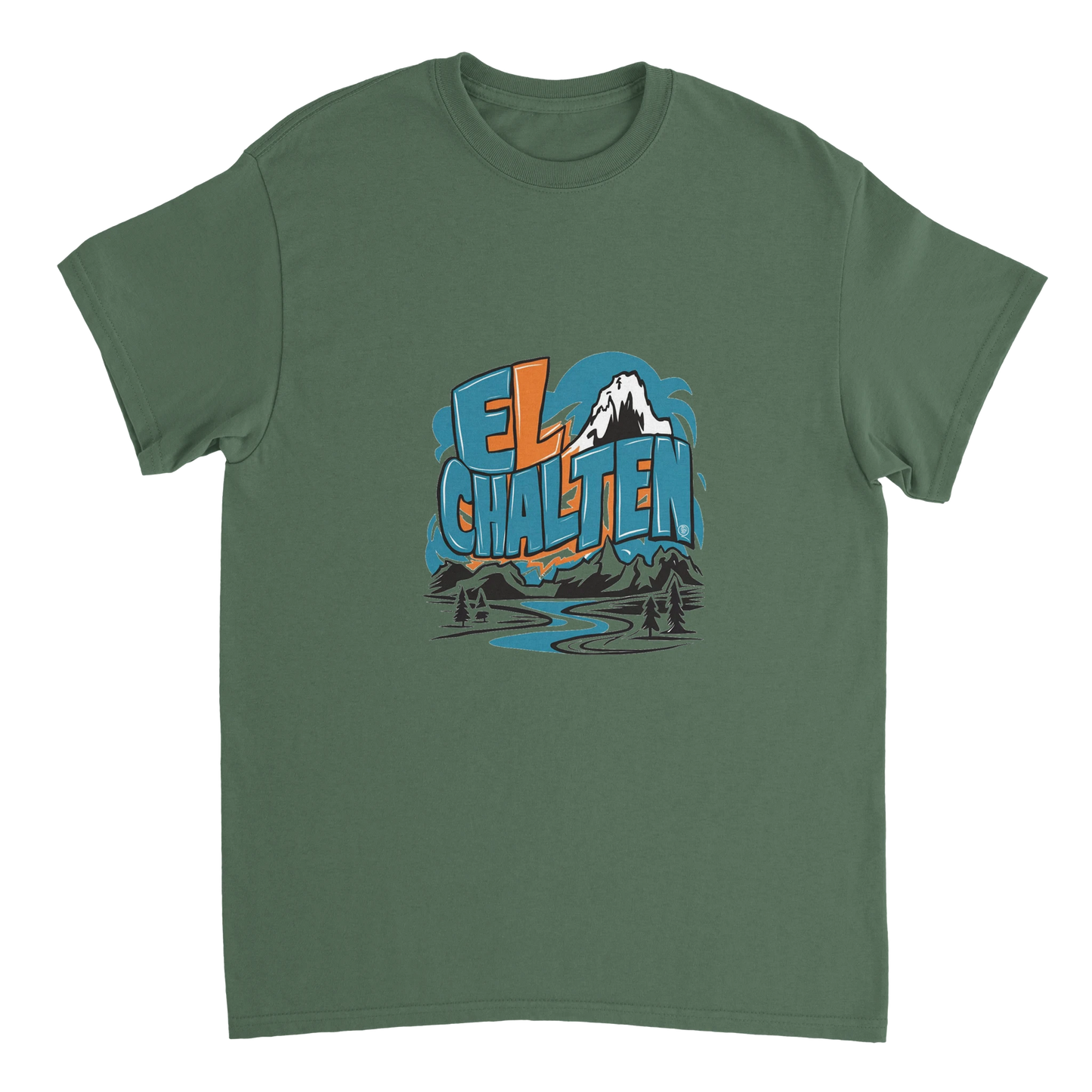 military green El Chaltén Argentina Unisex Travel T-Shirt perfect for travelers and gift seekers