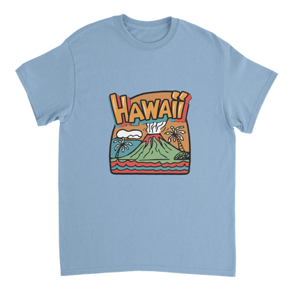 light blue Hawaii Unisex Travel T-Shirt perfect for travelers and gift seekers