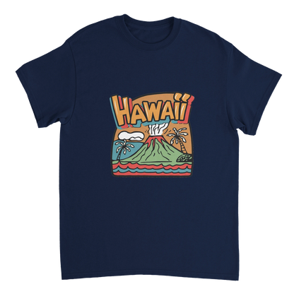 navy Hawaii Unisex Travel T-Shirt perfect for travelers and gift seekers