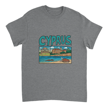 sport grey Cyprus Unisex Travel T-Shirt perfect for travelers and gift seekers