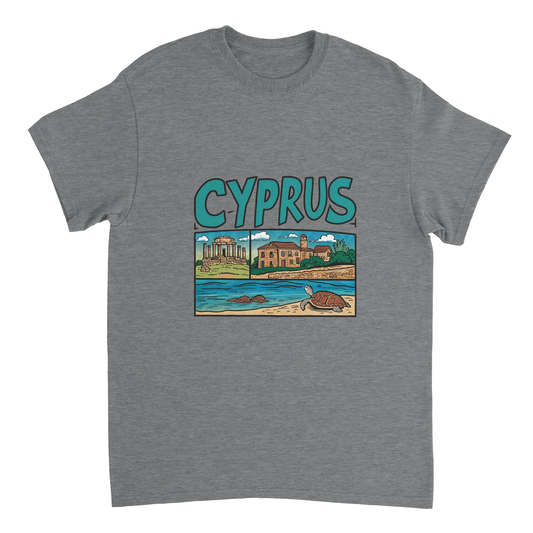 sport grey Cyprus Unisex Travel T-Shirt perfect for travelers and gift seekers