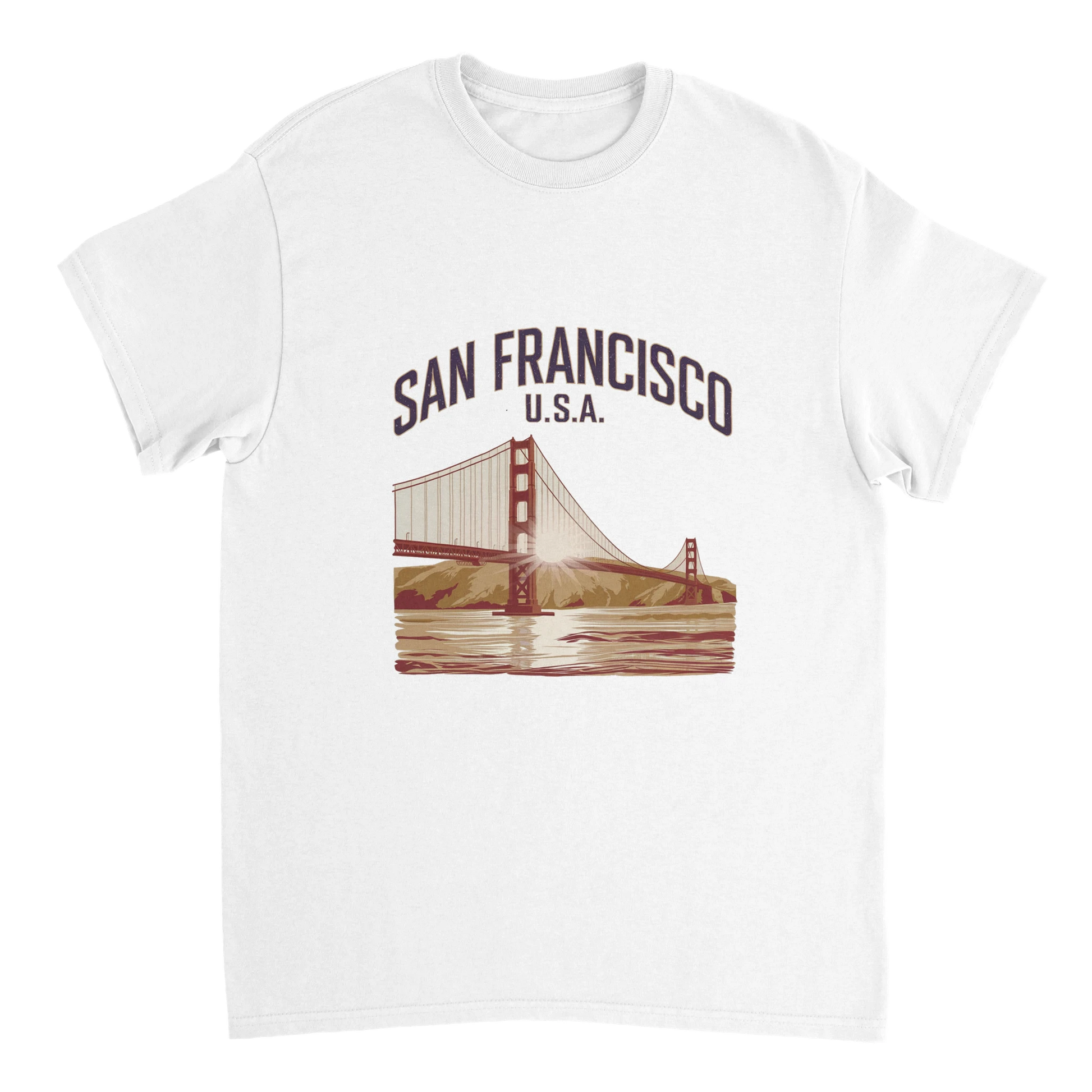 white San Francisco USA Unisex Travel T-Shirt perfect for travelers and gift seekers