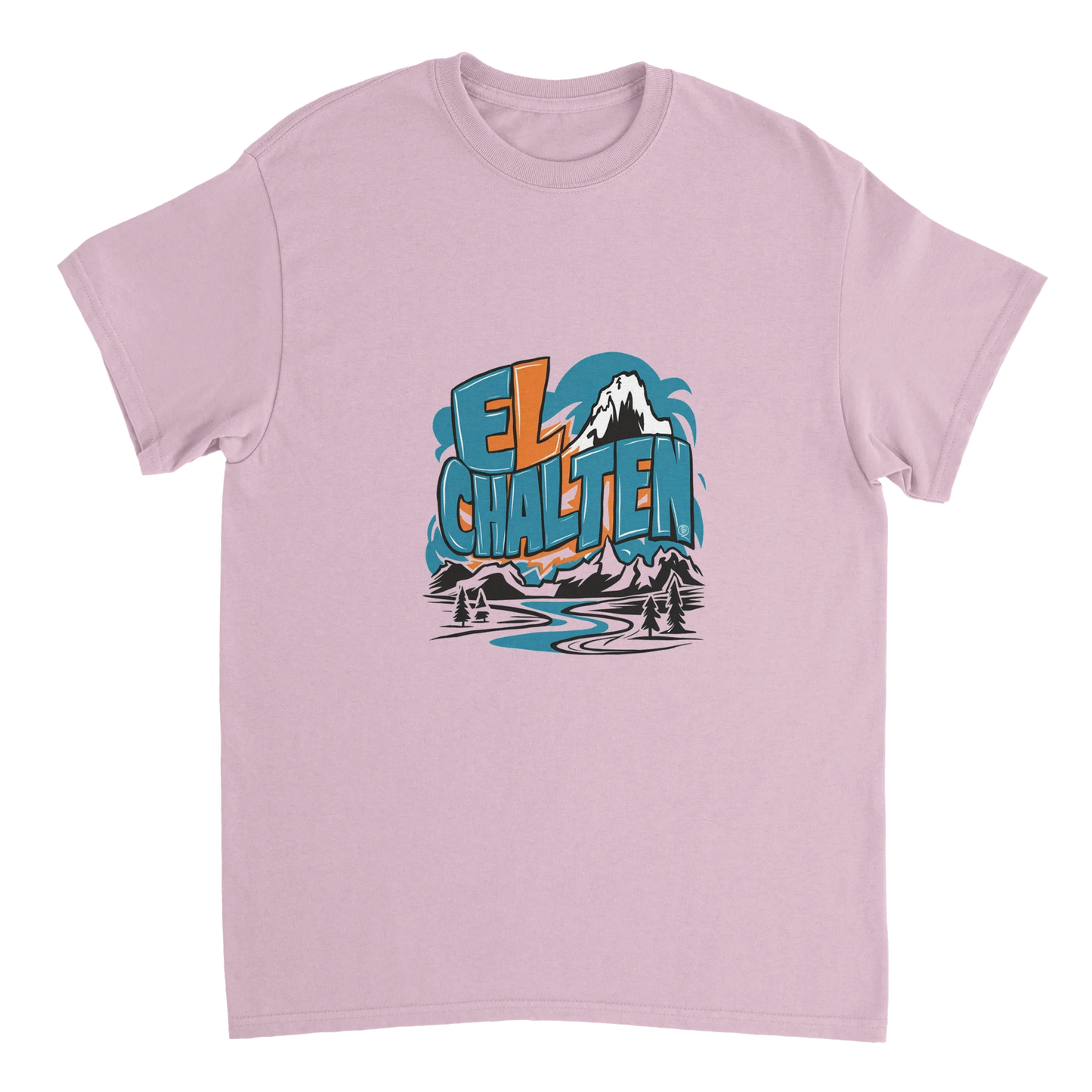 light pink El Chaltén Argentina Unisex Travel T-Shirt perfect for travelers and gift seekers