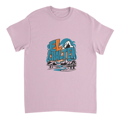 light pink El Chaltén Argentina Unisex Travel T-Shirt perfect for travelers and gift seekers
