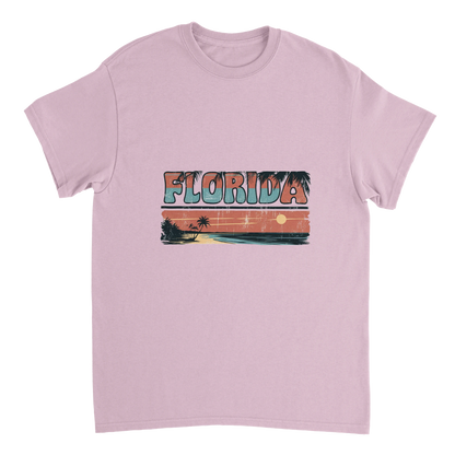 light pink Florida USA Unisex Travel T-Shirt perfect for travelers and gift seekers
