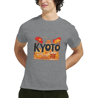 Kyoto Japan Unisex Travel T-Shirt featuring a man perfect for travelers and gift seekers