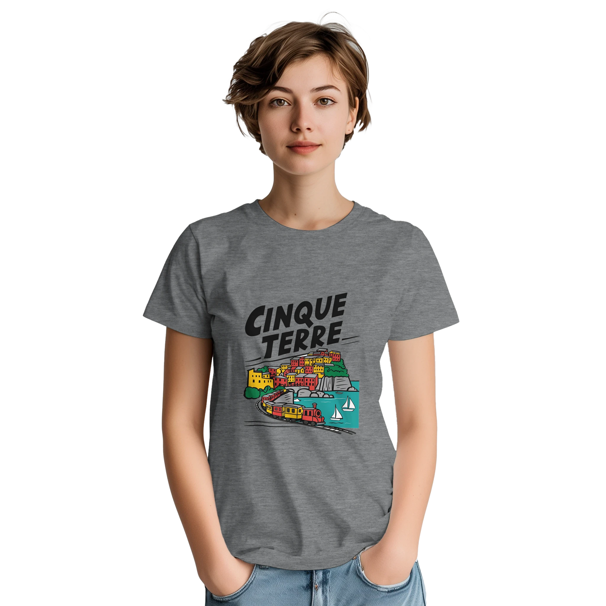 Cinque Terre Italy Unisex Travel T-Shirt perfect for travelers and gift seekers